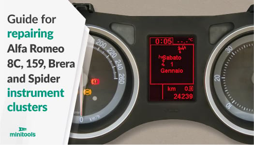 Anleitung zur Tacho Reparatur Alfa Romeo 159, 8C, Brera und Spider mit dem Minitools Ersatzteil LC-Display SEPDISP79