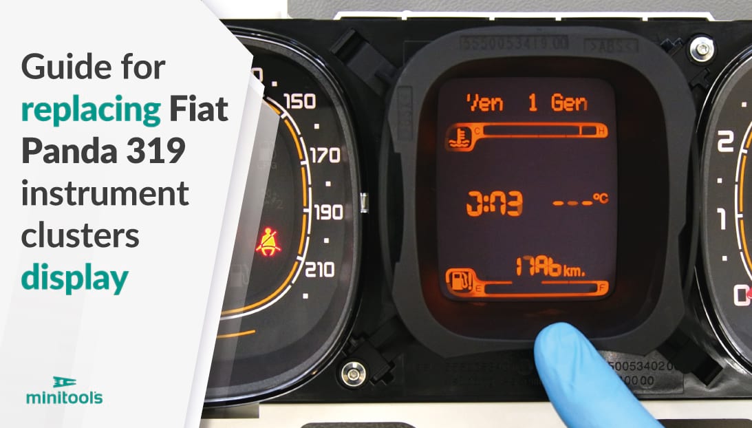 Wie man das Kombiinstrument Display Fiat Panda 319 ersetzen kann