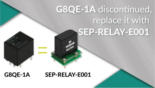 Omron Relais G8QE-1A 12VDC Ersatz von Minitools jetzt verfügbar