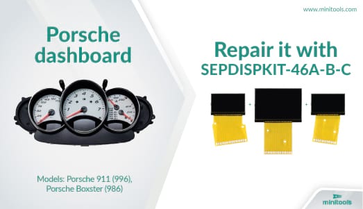 Tachometer reparieren Porsche 911 996 und Porsche Boxster 986 mit Ersatzteilen von Minitools