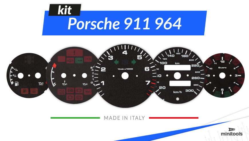 Umbausatz Tachoscheiben Tachofolien für Tachometer Porsche 911 964
