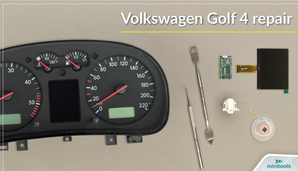 Reparatur Tacho Display VW Golf 4